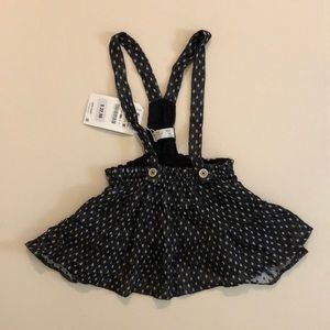 Zara Baby Black and White Skirt Overalls